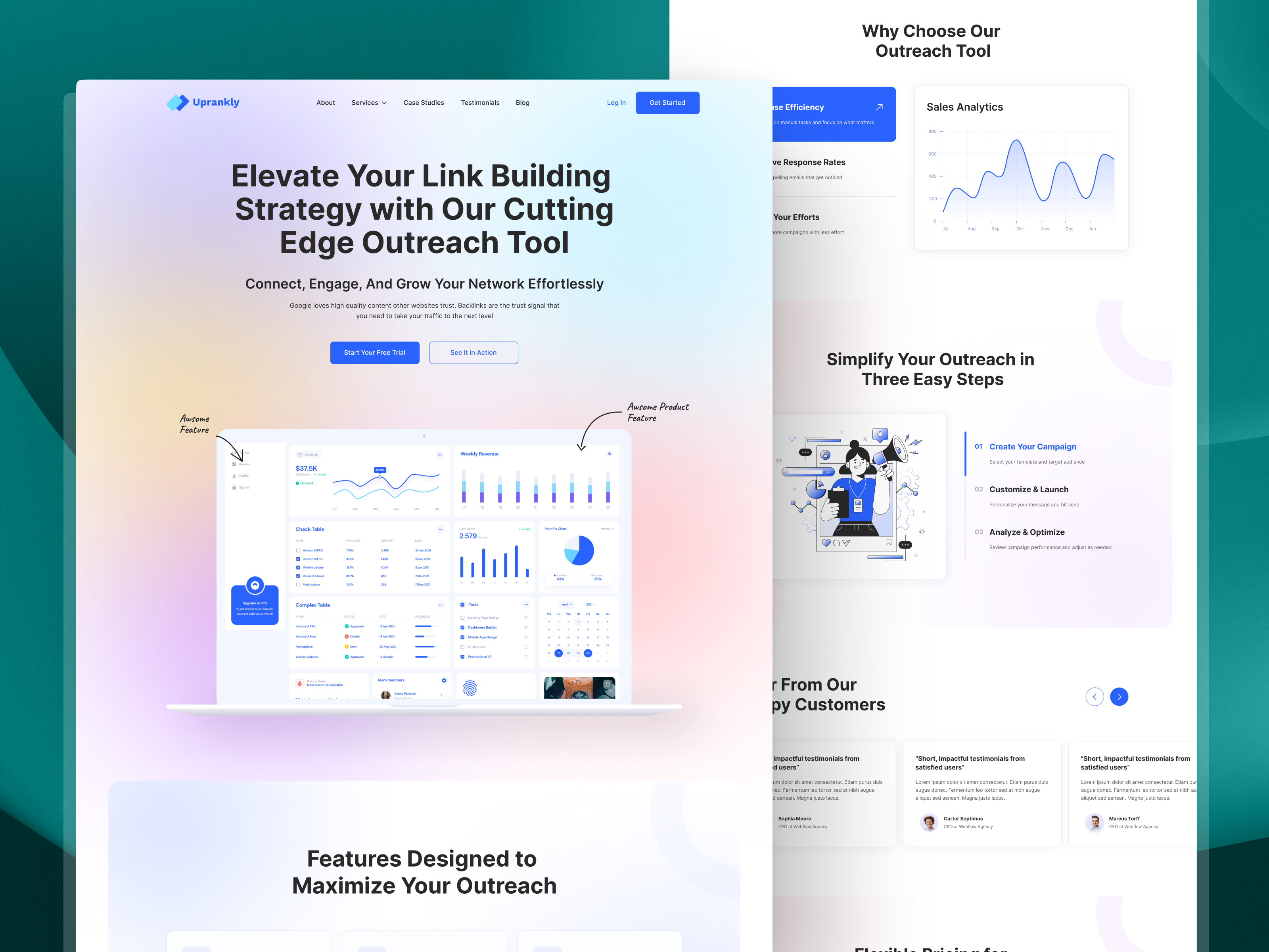 Uprankly Landing Page agency landing page agency website digital marketing homepage inspiration landing landing page landing page design landing page ui marketing marketing agency seo ui ui design ui ux ux web web design website website design