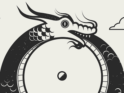 "Hen To Pan" - Uroboro 2024 dragon graphic design illustration serpent uroboro vector