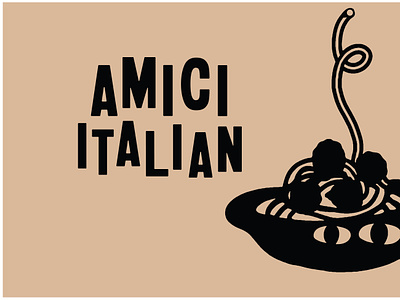 Amici Italian Wine Bar bodega branding food hospitality illustration italian pasta restaurant wine wine bar