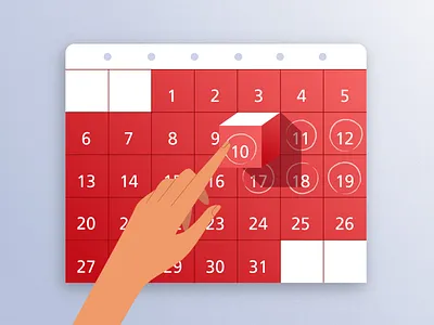 Сalendar calendar choice date graphic design hand illustration motion graphics vector