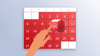 Сalendar calendar choice date graphic design hand illustration motion graphics vector