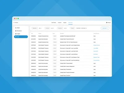 Data Room - Audit activity tracking audit audit trail compliance data integration event logging filter governance list log logging monitoring regulatory compliance security traceability user activity