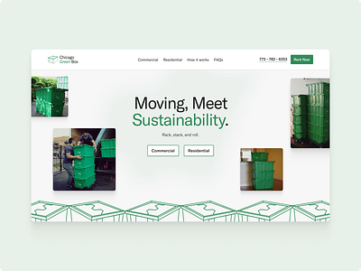 Chicago Green Box – Hero Redesign Concept design herosection ui webdesign website