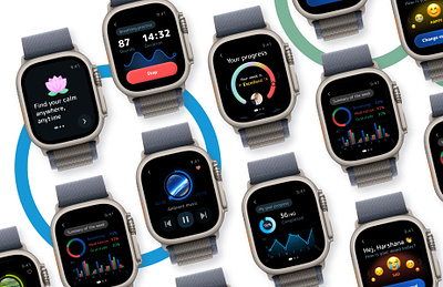 Mindful Minute Apple watchOS app UI/UX admin panel ui design app design apple watch app apple watchos app design branding design logo ui ui design uiux ux watch app ui