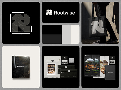 Rootwise Architects architects brand identity branding graphic design identity letter r logo r stylescape