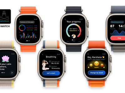 Apple WatchOS app Design app design branding design ui ui design ux watchos app watchos ui design