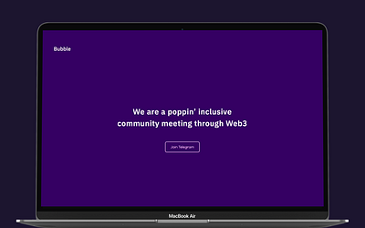 Bubble DAO - Landing Page Interaction Design for Web3 Social DAO blockchain branding cryptocurrency cryptodao css dao dapp design front end frontenddevelopment html interaction interactiondesign javascript ui uiux ux web3 webdesign webinteraction