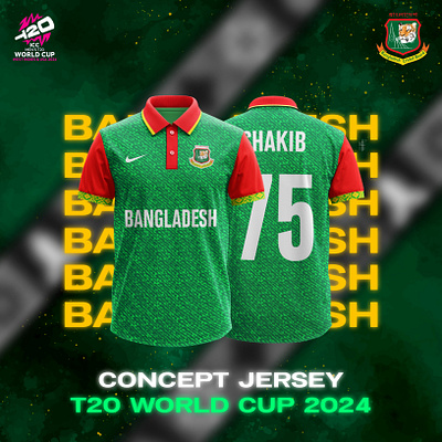 Concept Jersey Design for Bangladesh in T20 World Cup 2024 bangladesh cricket jersey design t20 world cup 2024