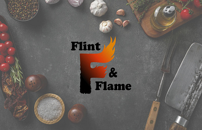 FLINT & FLAME Flame Logo branding burn dailylogochallenge design fire flame graphic design illustration logo typography vector