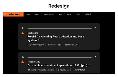 Redesign 4 - Hacker News