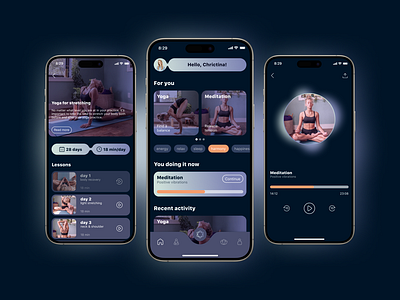 Yoga Mobie iOS App app mental health mobile ui ux yoga