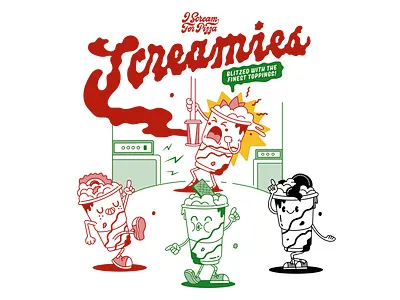 Screamies - I scream for Pizza branding character design design ice cream illustration logo mascot mascot design pizza pizza art vector