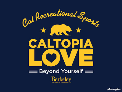 UC Berkeley | Caltopia Love Logo bear berkeley cal caltopia college heart logo love t shirt design typography uc berkeley