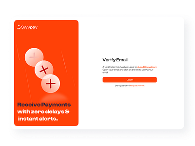 Swvpay Fintech: Verify Email Screen 3d branding fintech illustration mobile responsive saas stratup uiux website design