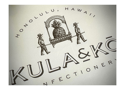 Kula & Kō Logo Illustrated by Steven Noble artwork branding design engraving etching illustration ink kula ko line art logos scratchboard steven noble woodcut