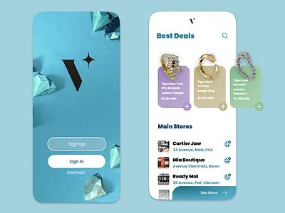 Jewelry Shop App app design figma mobile app mobile app design mockup ui uiux design user experience design ux