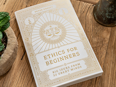 Ethics for Beginners (Bookcover) book book cover book cover design bookcover illustration illustrator line art peter voth design word on fire