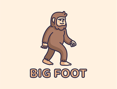 Bigfoot Illustration art bigfoot branding cartoon character colorful cute design illustration logo mascot