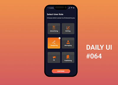 Daily UI #064- User Selection app design ui ux