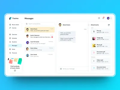 Messages · Chat UI Design chat desktop files graphic design messages ui ux visual design