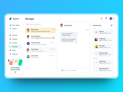 Messages · Chat UI Design chat desktop files graphic design messages ui ux visual design