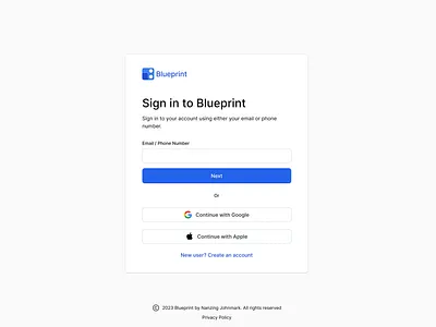 Sign-in with email or password page apple authentication design email google password phone sign sign in sign up ui user ux web development
