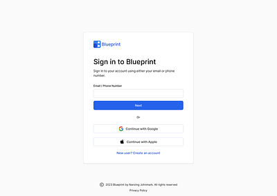 Sign-in with email or password page apple authentication design email google password phone sign sign in sign up ui user ux web development