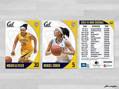 2013-14 Cal Women's Basketball Cards basketball bears berkeley cal cards college golden bears sports uc berkeley wnba womens basketball