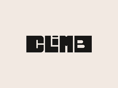 Climb Logo climbing gear geometric shapes identity design pattern design rock climbing type pattern