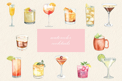 Watercolor Cocktails