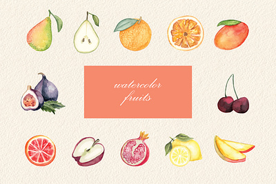 Watercolor Fruits