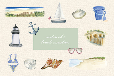 Watercolor Beach Vacation