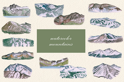 Watercolor Mountains