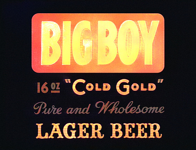 16oz Big Boy illustration lettering typography