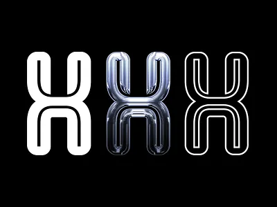 Letter X Logo branding design graphic design logo simple steel typography