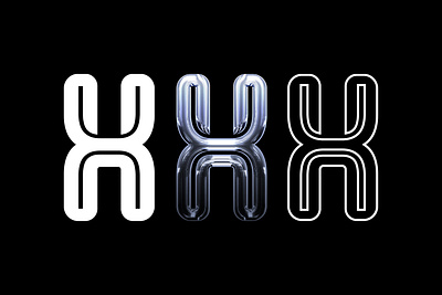 Letter X Logo branding design graphic design logo simple steel typography