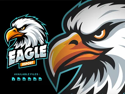 Eagle Esport Logo Design bird character design eagle esport game gaming logo mascot vector