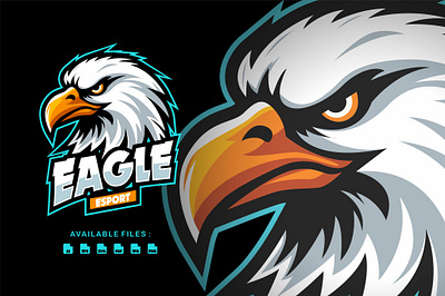 Eagle Esport Logo Design bird character design eagle esport game gaming logo mascot vector