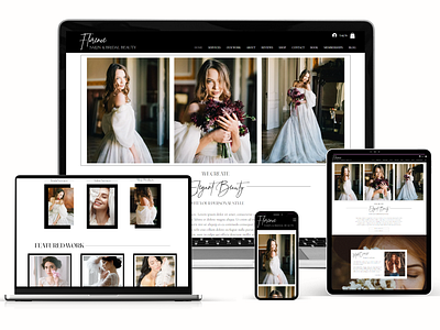 Dark and Moody Bridal Beauty Wix Website bridal bridal beauty dark deep hair makeup moody website template wedding wedding beauty wix wix template wix website