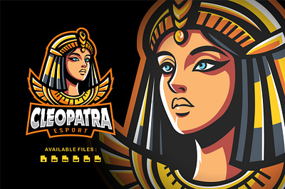 Cleopatra Esport Logo Design character cleopatra design egypt esport game gamer gaming greek logo mascot