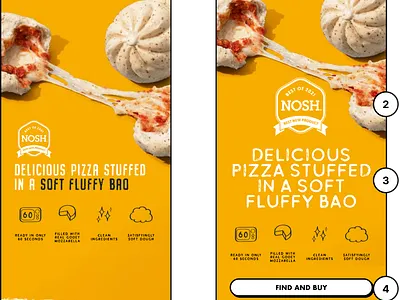 Baozza | CRO bao conversion rate optimization cro food pizza ui ux web design website