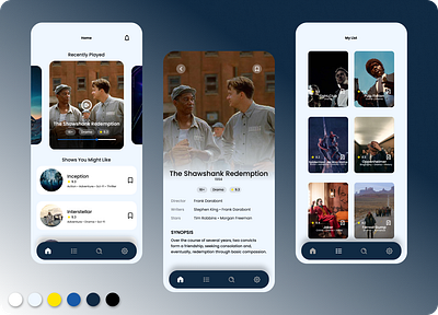 Movie Player Mobile App app mobile ui ux
