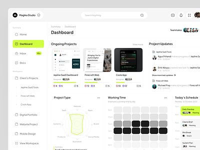Chronoforge - Project Management Tools [Dashboard Page] clean clickup dashboard design product product design project management saas schedule sidebar stats teams timeline tools ui uidesign web design website design