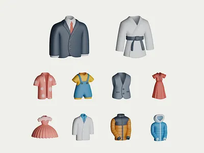 3D Clothes 3d apparel cloth clothes clothing denim dress fashion fashionable hoodie illustration jacket jeans kimono pants shirt stylish suit tshirt wardrobe