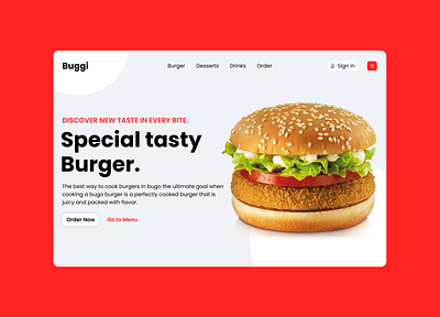 Buggi Home UI Design ui user experience user interface website design