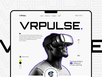 Virtual Reality AR Company Landing Page Website apple design apple vision pro ar augmented reality company design home page landing page oculus spatial ui tech technology ui ux virtual reality vr web web design website website design