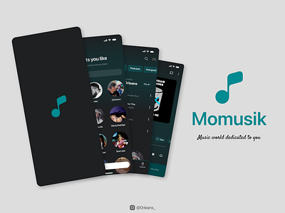 Momusik - Music Streaming App Design app design music ui