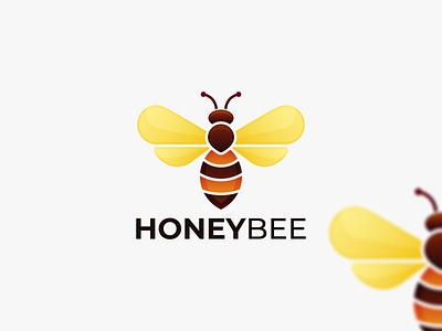 HONEY BEE branding design graphic design honey bee honey bee coloring illustration logo
