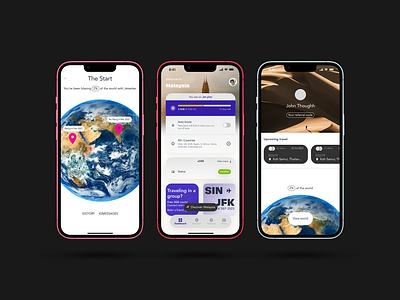 Travel-roaming Exploration app clean design esim figma globe jet location malaysia pin roaming travel ui ui ux user