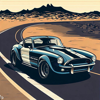 Shelby's dominance | A Journey Through Serenity | tracingflock cars desert fast and furious ford shelby highway illustration mountains need for speed power rally circuit sports tracingflock v8 engine